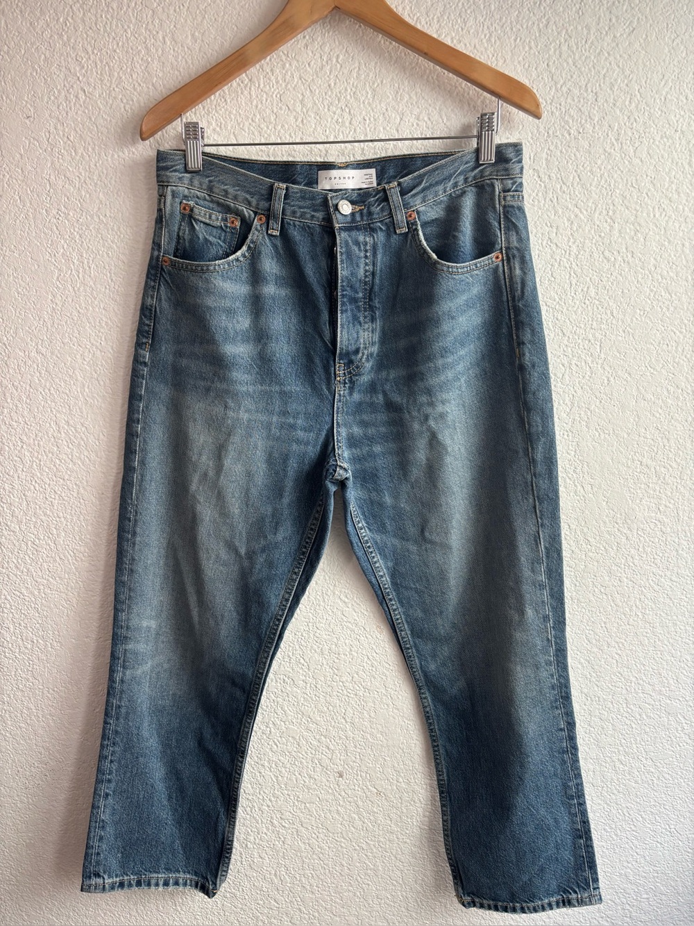 Topshop Editor Blue Denim Jeans Womens Size 30
